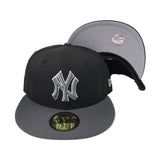 NEW YORK YANKEES BLACK / DARK GRAY NEW ERA 59FIFTY FITTED HAT