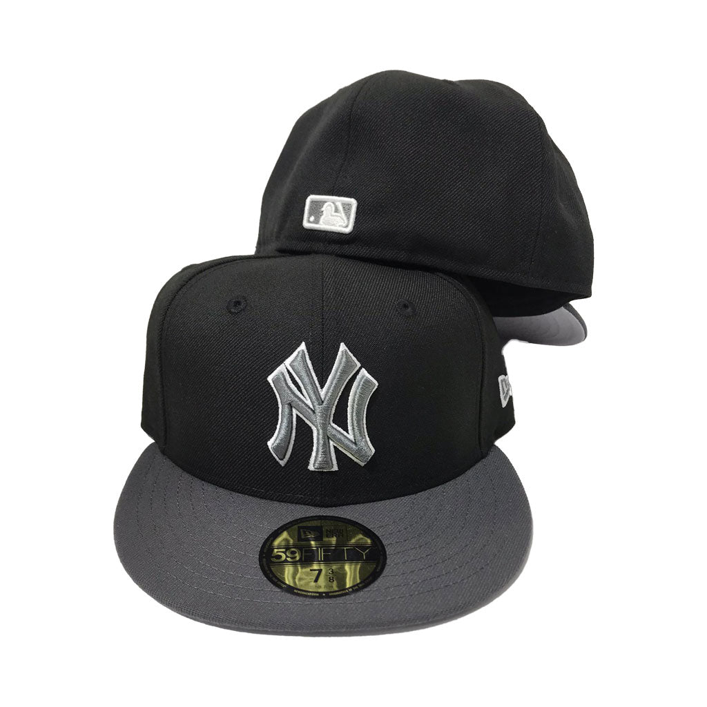 NEW YORK YANKEES BLACK / DARK GRAY NEW ERA 59FIFTY FITTED HAT