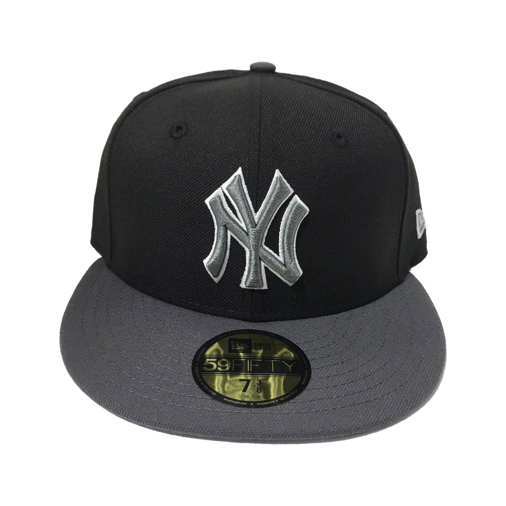 NEW YORK YANKEES BLACK / DARK GRAY NEW ERA 59FIFTY FITTED HAT