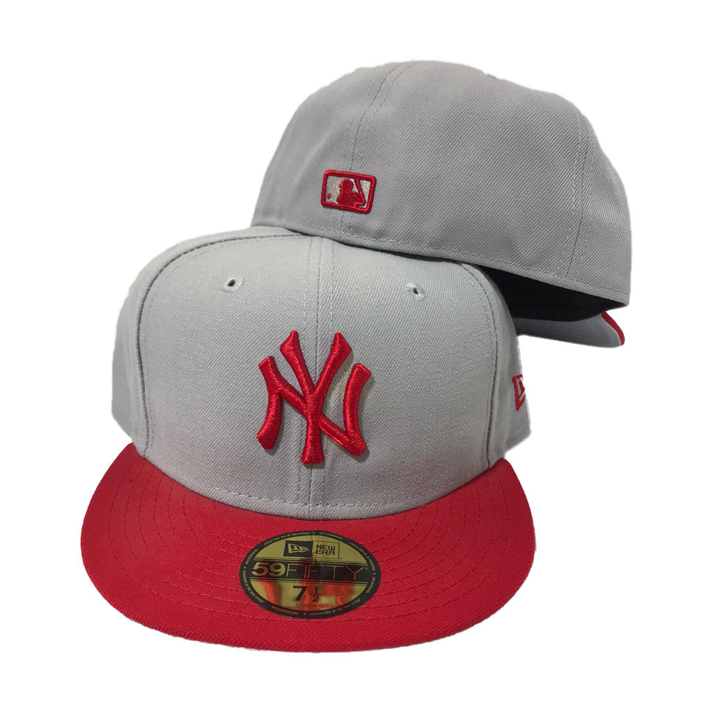 NEW YORK YANKEES GRAY RED NEW ERA 59FIFTY FITTED HAT