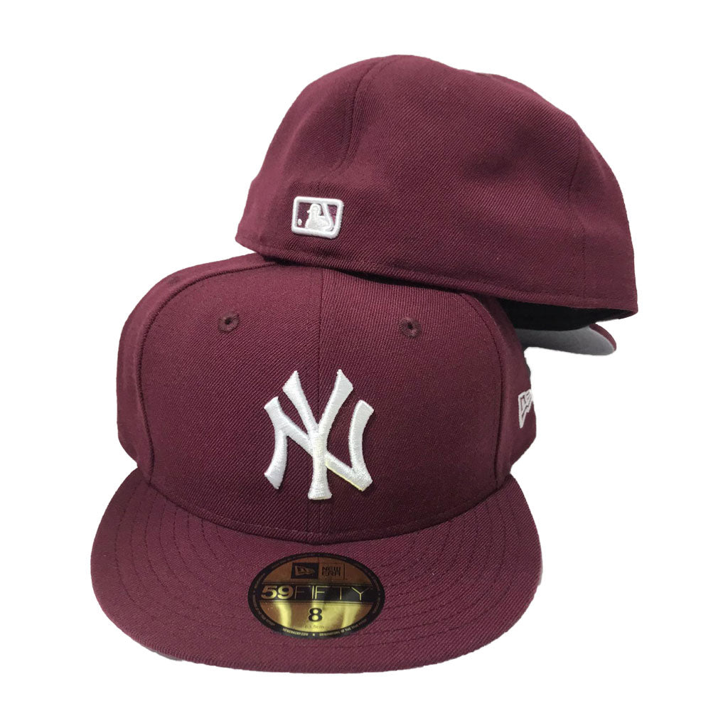 NEW YORK YANKEES MAROON NEW ERA 59FIFTY FITTED HAT