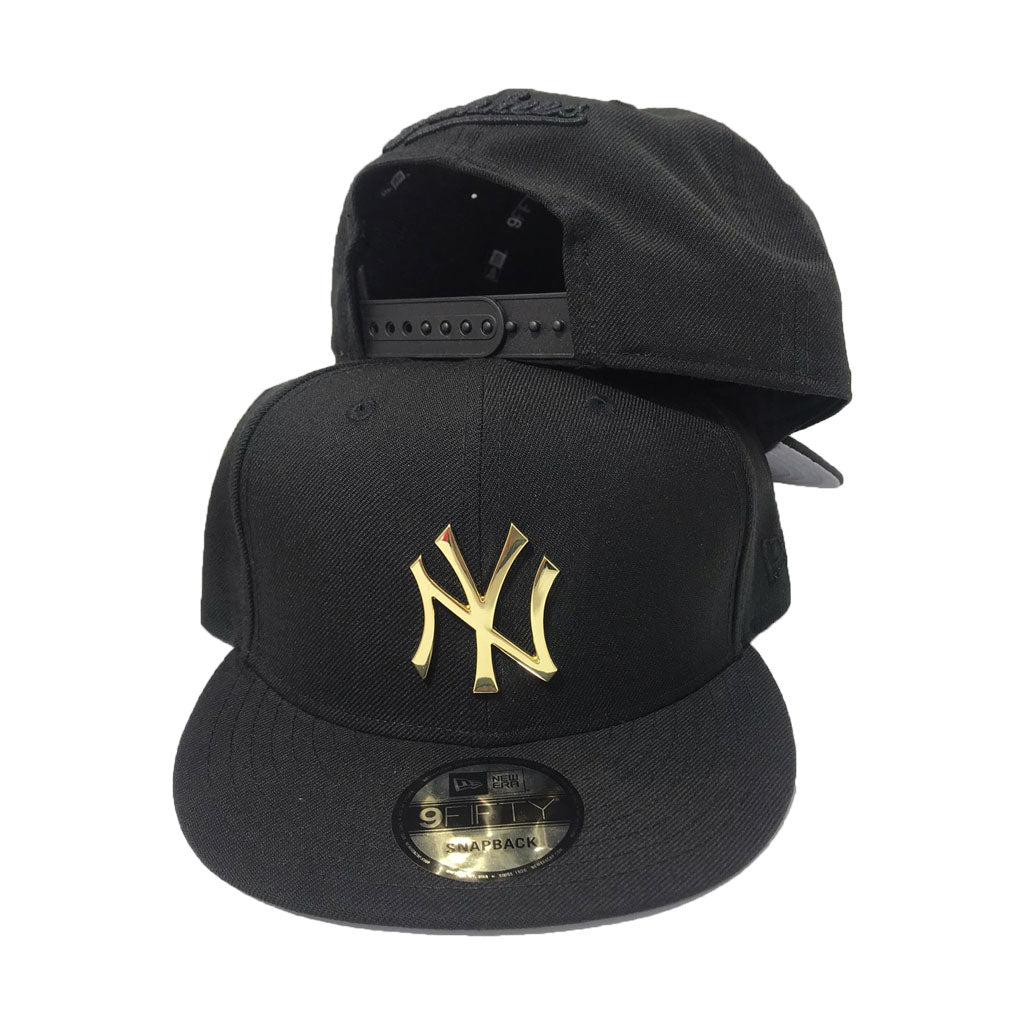 NEW YORK YANKEES METAL LOGO NEW ERA SNAPBACK HAT