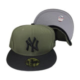 NEW YORK YANKEES OLIVE BLACK NEW ERA 59FIFTY FITTED HAT