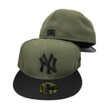 NEW YORK YANKEES OLIVE BLACK NEW ERA 59FIFTY FITTED HAT