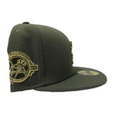 NEW YORK YANKEES OLIVE METAL LOGO NEW ERA 59FIFTY FITTED HAT