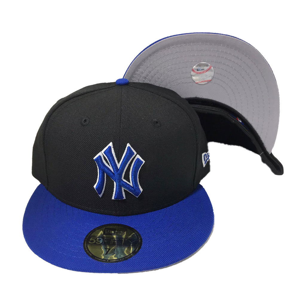 NEW YORK YANKEES ROYAL BLACK NEW ERA 59FIFTY FITTED HAT