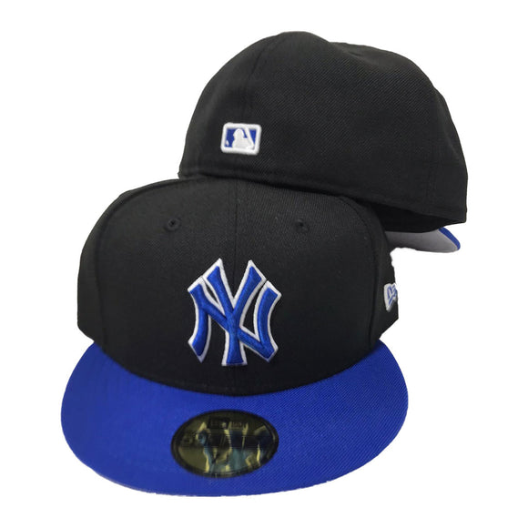 NEW YORK YANKEES ROYAL BLACK NEW ERA 59FIFTY FITTED HAT