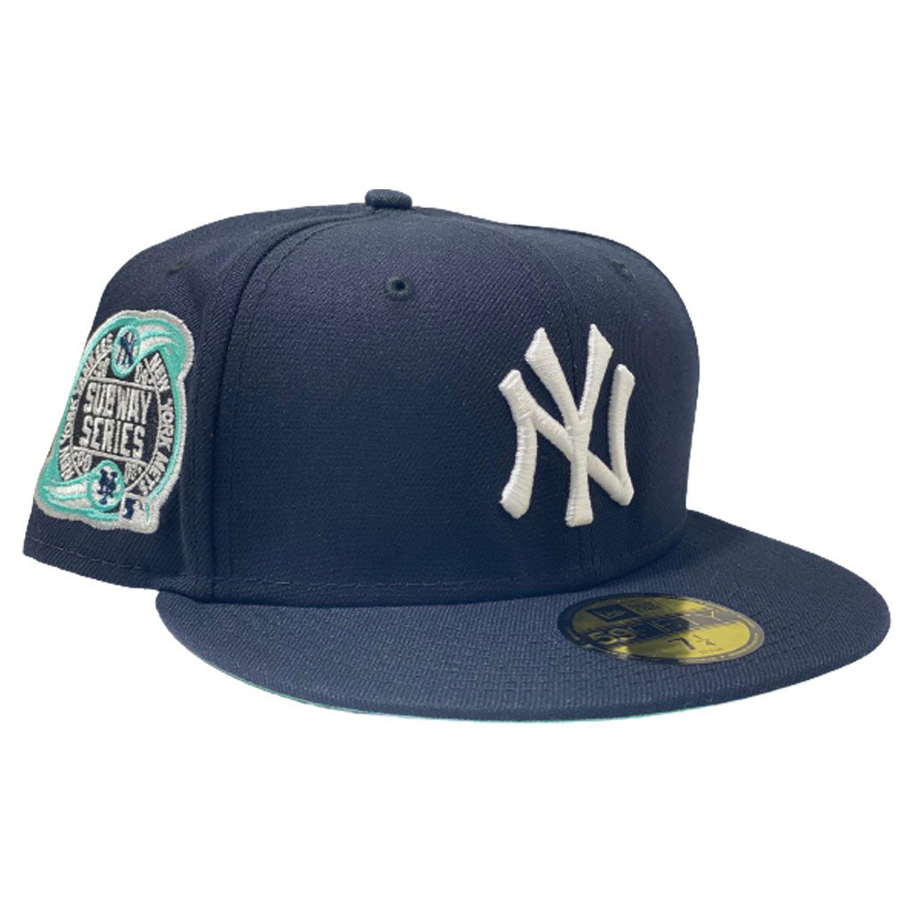 NEW YORK YANKEES SUBWAY SERIES NAVY MINT BRIM NEW ERA FITTED HAT