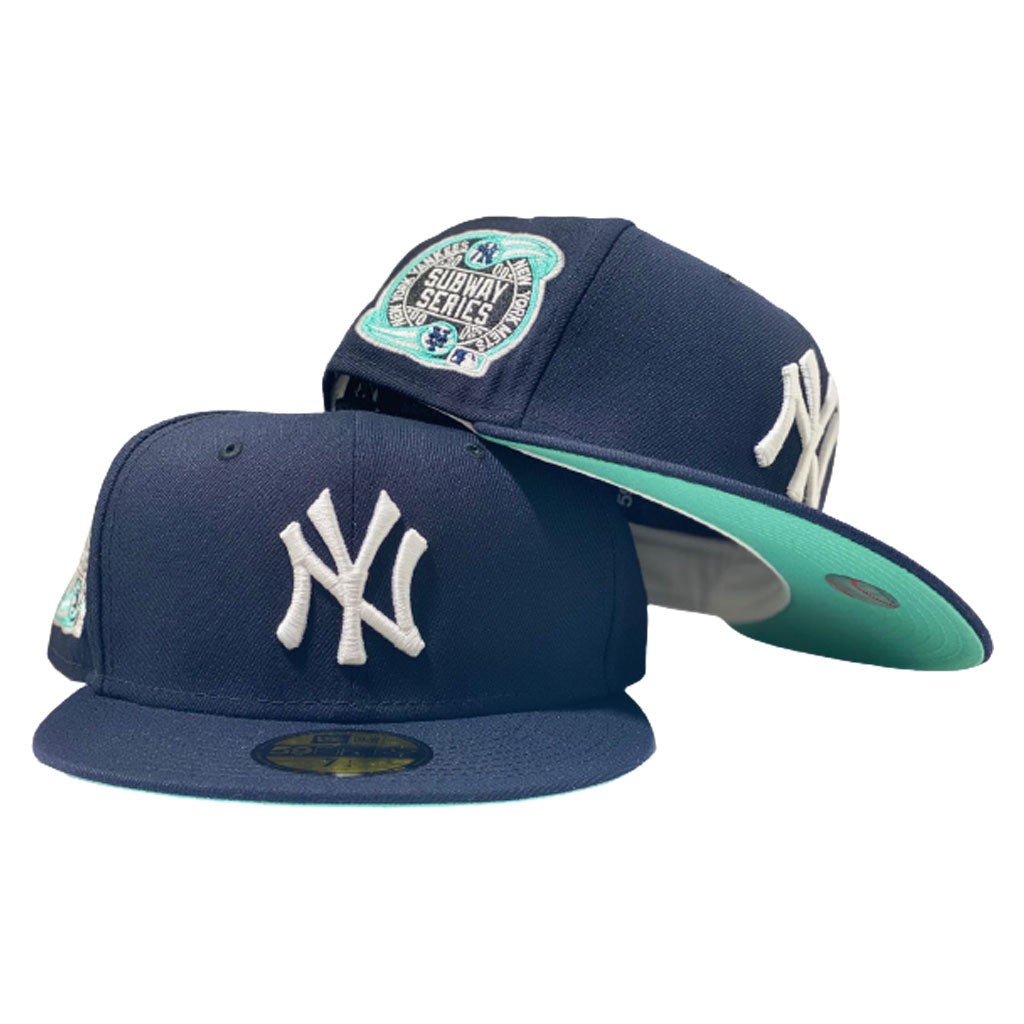 NEW YORK YANKEES SUBWAY SERIES NAVY MINT BRIM NEW ERA FITTED HAT