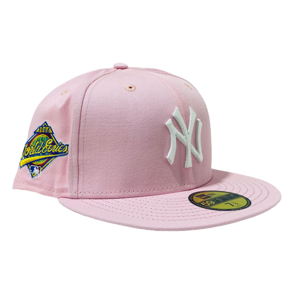 NEW YORK YANKKES 1996 WORLD SERIES LIGHT PINK NEW ERA FITTED HAT