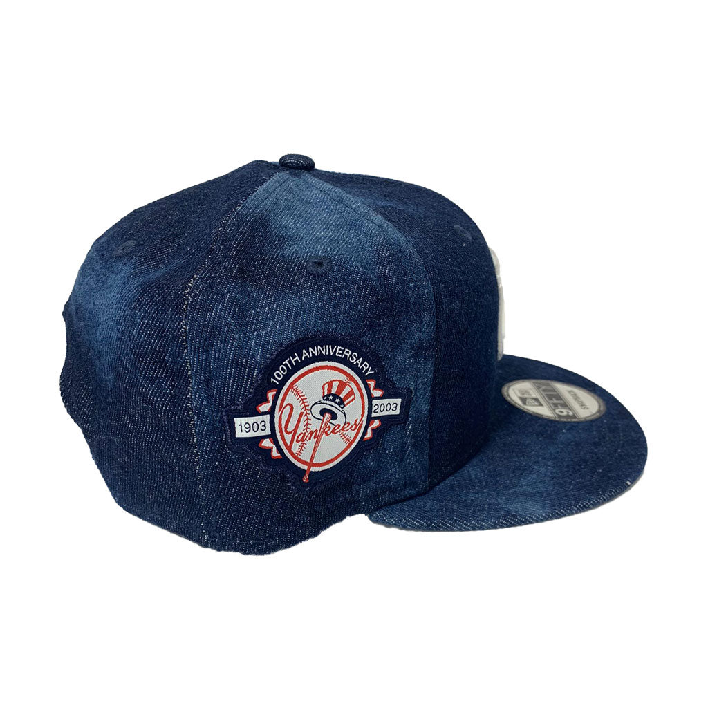 NEW YORK YANNKEES BLUE DENIM NEW ERA 9FIFTY SNAPBACK CAP