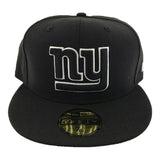 NFL New York Giants Black New Era Fitted Hat