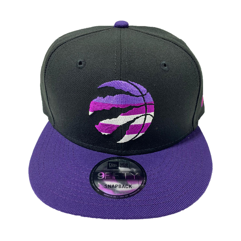 NIKE  FOAMPOSITE " PURPLE CAMO" MATCHING TORONTO RAPTORS  NEW ERA SNAPBACK HAT