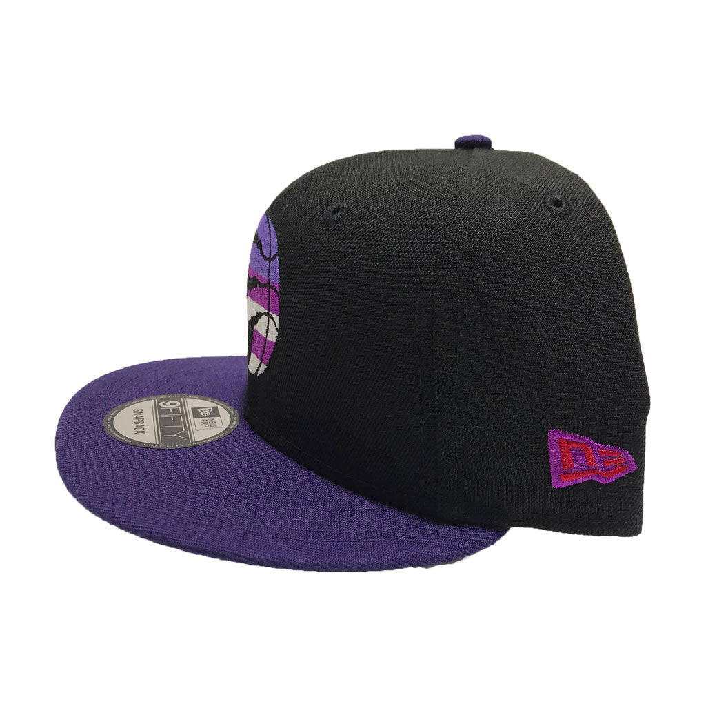 NIKE  FOAMPOSITE " PURPLE CAMO" MATCHING TORONTO RAPTORS  NEW ERA SNAPBACK HAT