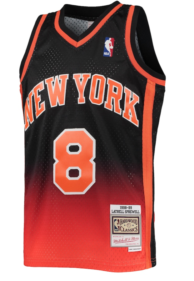 New York Knicks 1998 Latrell Sprewell Nba Mitchell & Ness Swingman Jersey