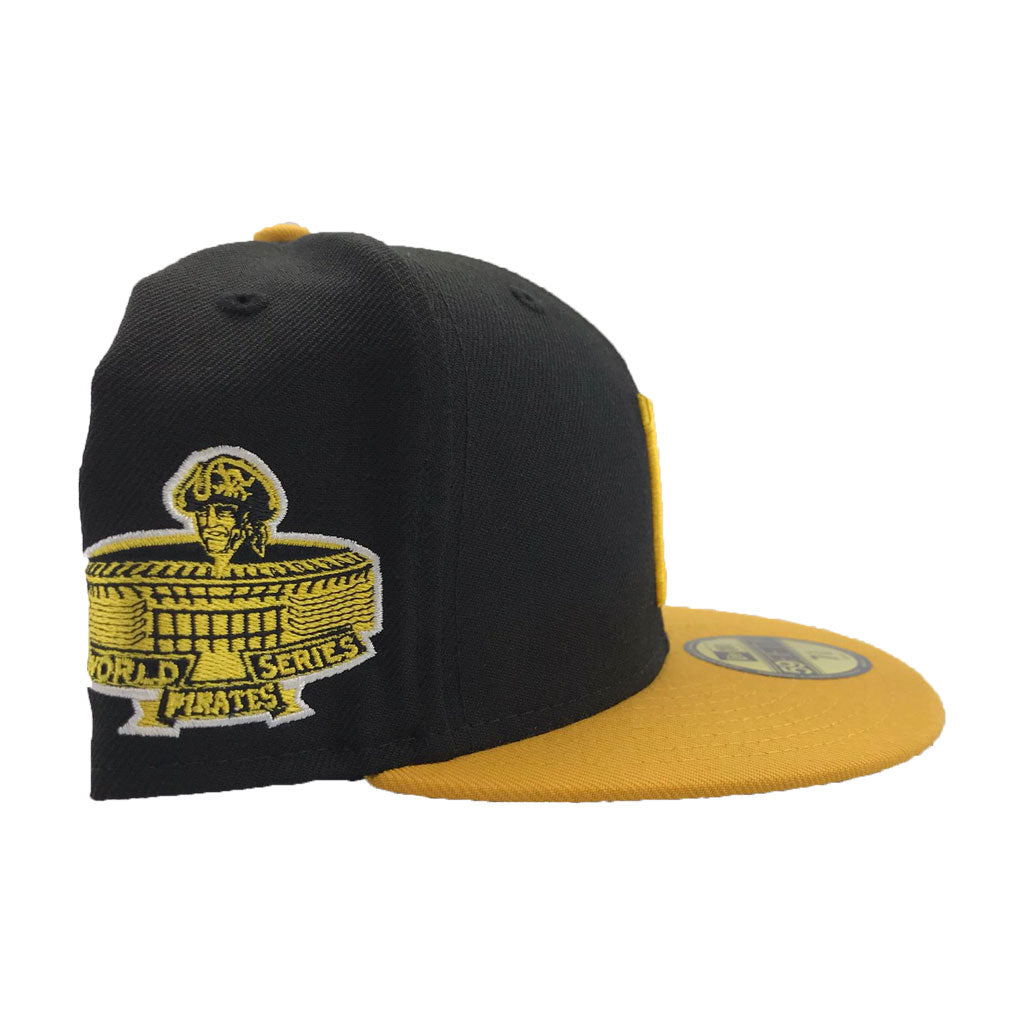 New Era Black Yellow Pittsburgh Pirates 1971 World Series Side Patch 59Fifty Fitted Cap