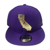 New Era Los Angeles Lakers gold Metal State Map Logo 9fifty Snapback