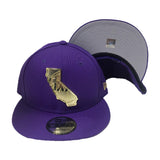 New Era Los Angeles Lakers gold Metal State Map Logo 9fifty Snapback