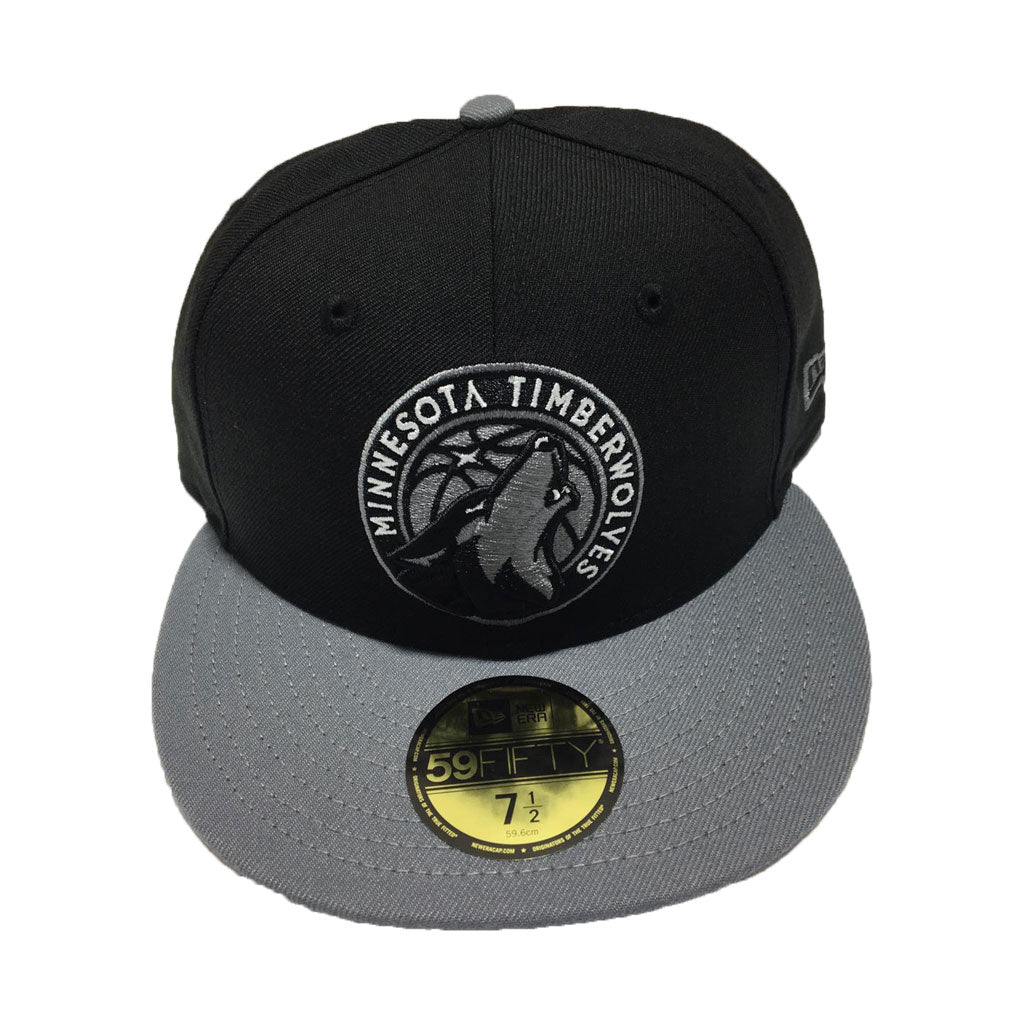 New Era Minnesota Timberwolves NBA Black & Dark gray 59FIFTY Fitted Cap