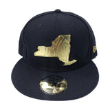 New Era New York Yankees gold Metal State Map Logo 9fifty Snapback