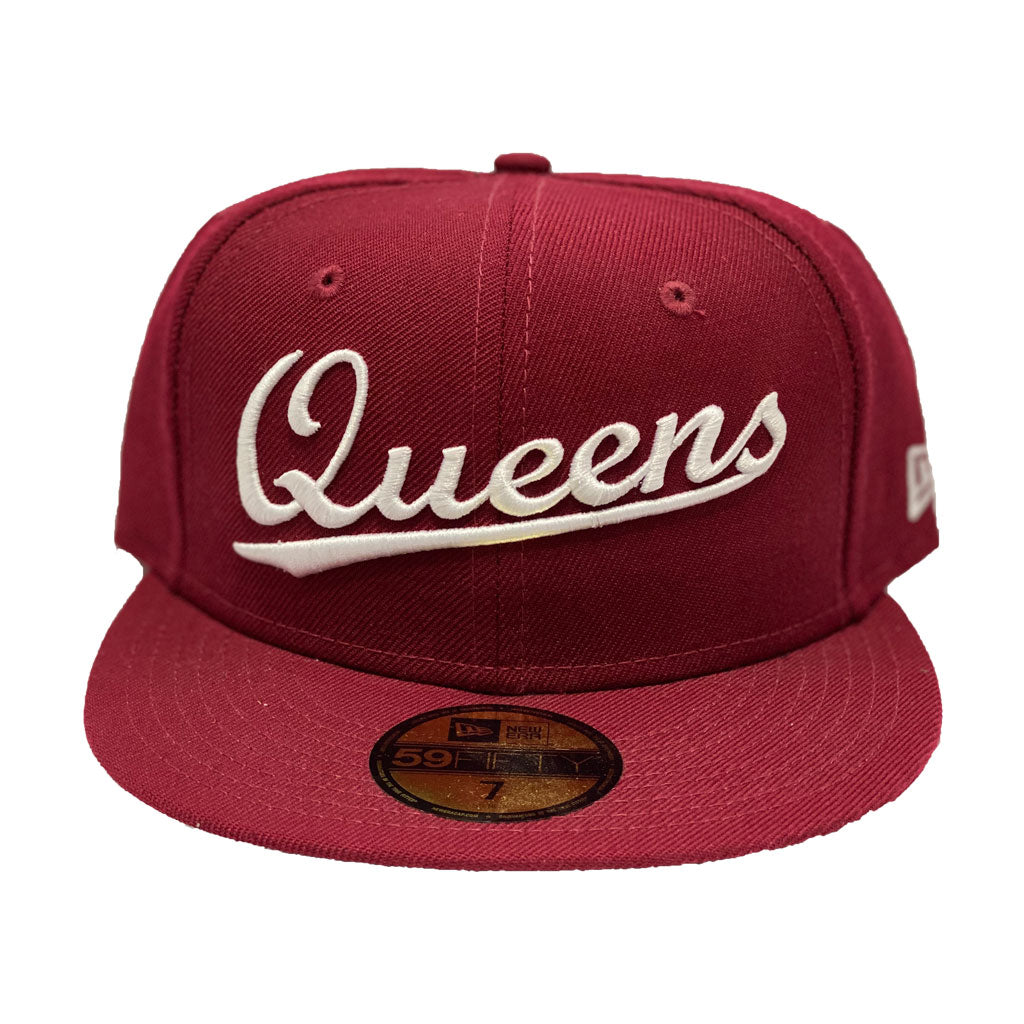New York City Queens Burgundy New Era 59Fifty Fitted Cap