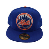 New York Mets Royal Team Color Circle Logo New Era Fitted