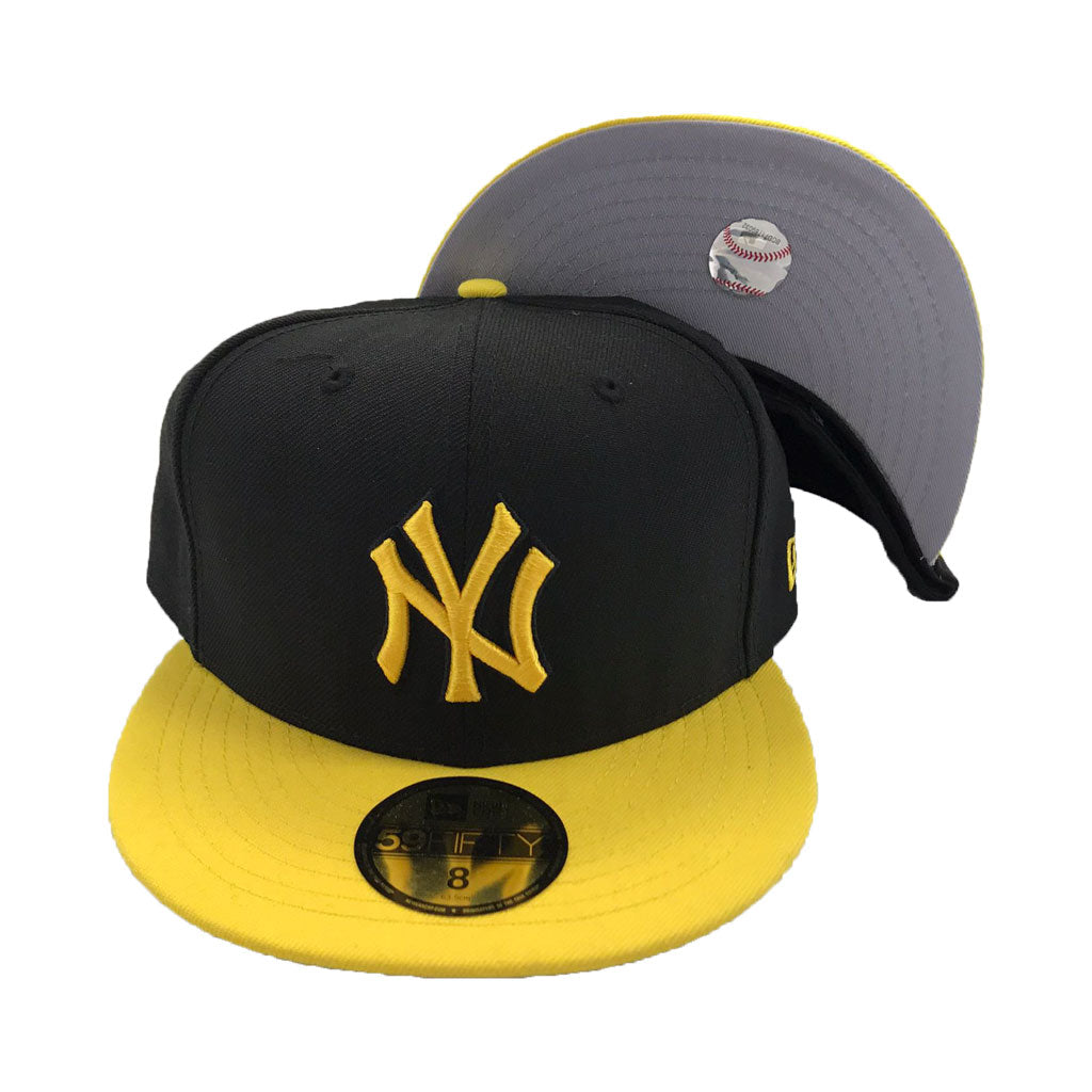 New York Yankees Black Yellow New Era Fitted Hat