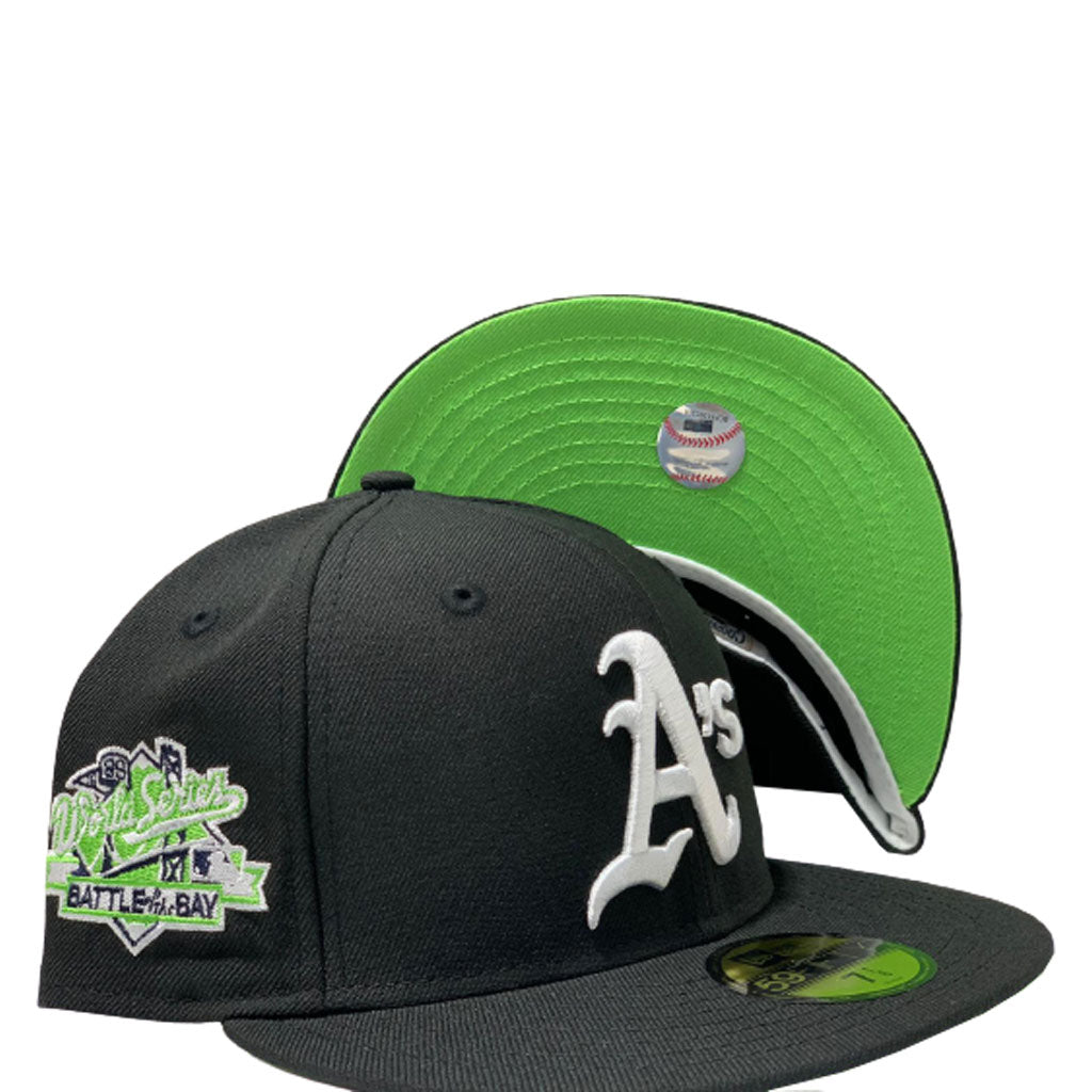 Texas Baseball Hat Black Metallic Green 50th Anniversary New Era 59FIFTY Fitted Black / Snow White | Metallic Green / 7 5/8