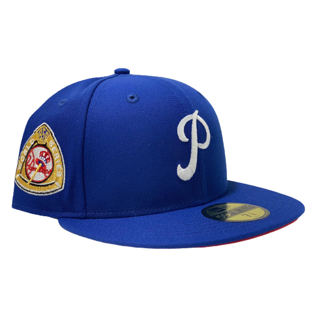 PHILADELPHIA PHILLIES 1950 WORLD SERIES ROYAL RED BRIM NEW ERA FITTED HAT