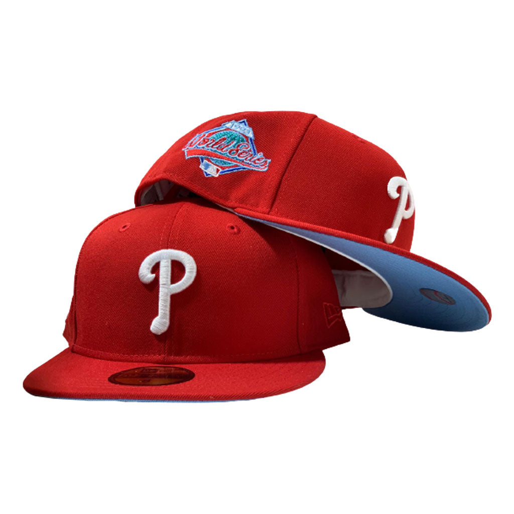 PHILADELPHIA PHILLIES 1993 WORLD SERIES RED ICY BRIM NEW ERA FITTED HAT