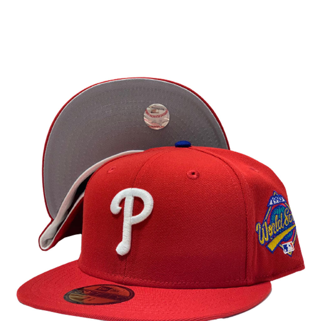 PHILADELPHIA PHILLIES 1993 WORLD SERIES RED NEW ERA FITTED HAT