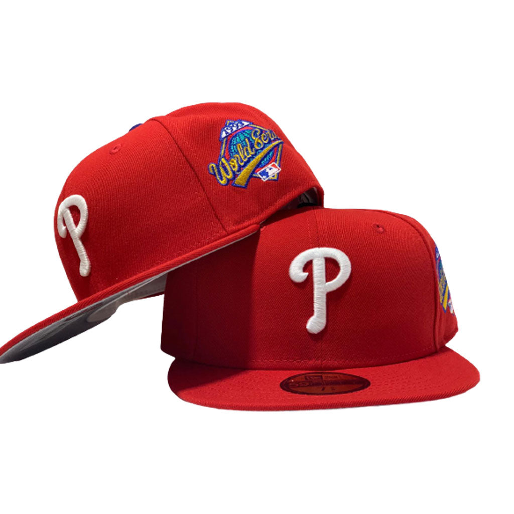 PHILADELPHIA PHILLIES 1993 WORLD SERIES RED NEW ERA FITTED HAT