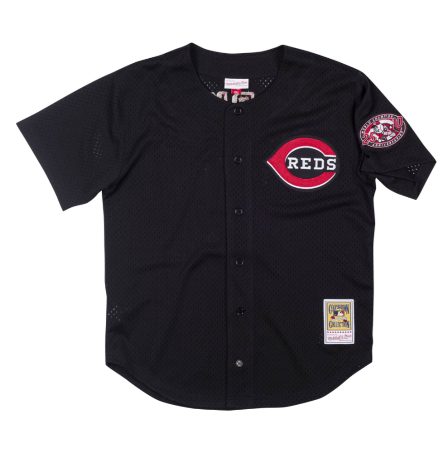 BARRY LARKIN CINCINNATI REDS MITCHELL & NESS BATTING PTACTICE JERSEY