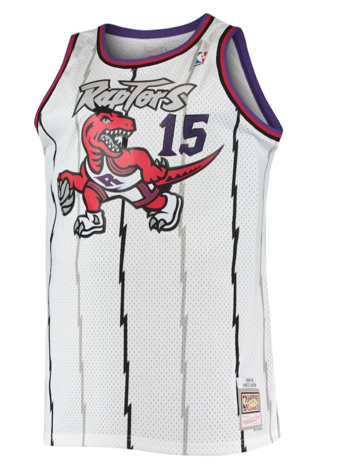 VINCE CARTER TORONTO RAPTORS MITCHELL & NESS 1998 SWINGMAN JERSEY
