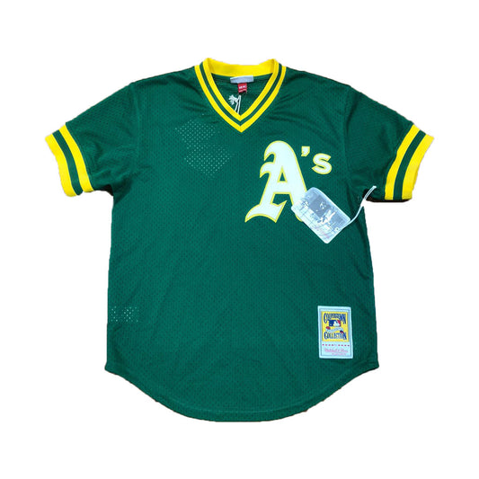 REGGIE JACKSON 1987 AUTHENTIC MESH BP JERSEY OAKLAND ATHLETICS