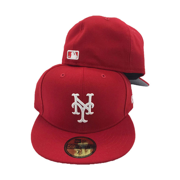 Red New Yoek Mets New Era Fitted Hat