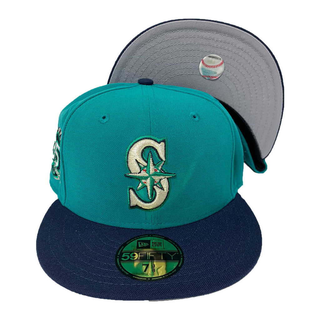 New Era Seattle Mariners 35th Anniversary Teal Black Two Tone Edition  59Fifty Fitted Cap