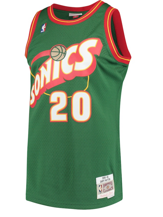 Gary Payton Seattle Supersonic Mitchell And Ness 1995 Swingman Jersey