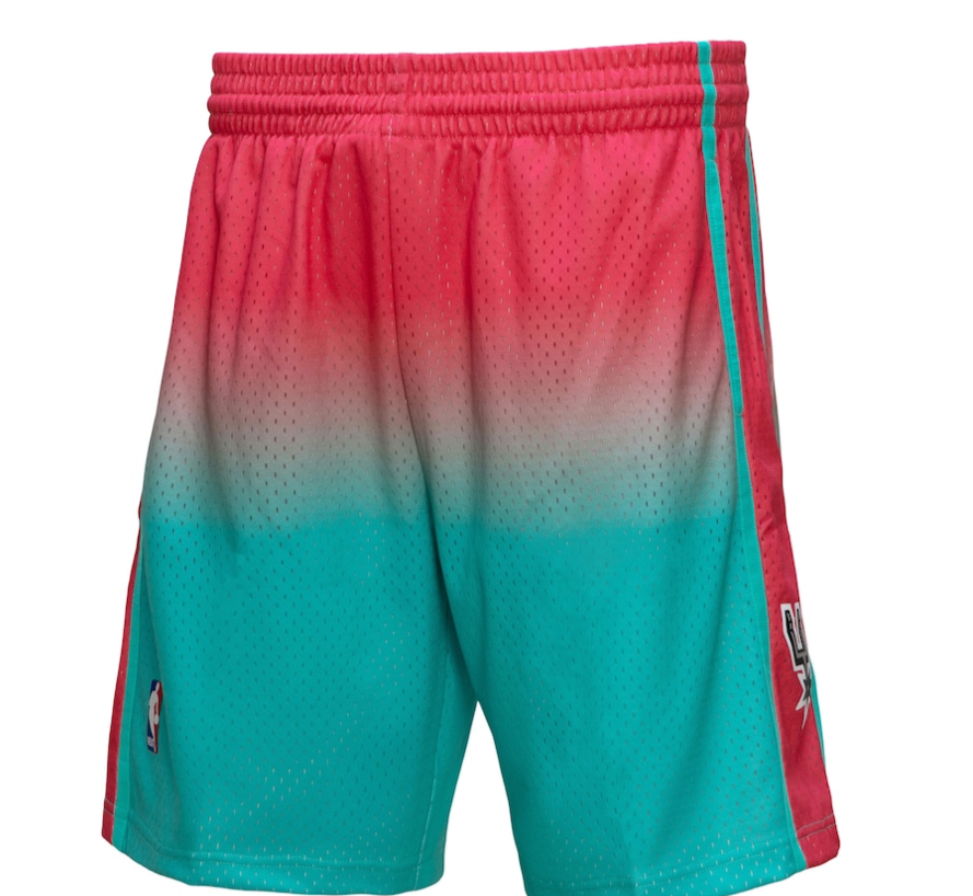 SAN ANTONIO SPURS FADEAWAY 1998NBA MITCHELL & NESS SWINGMAN SHORTS