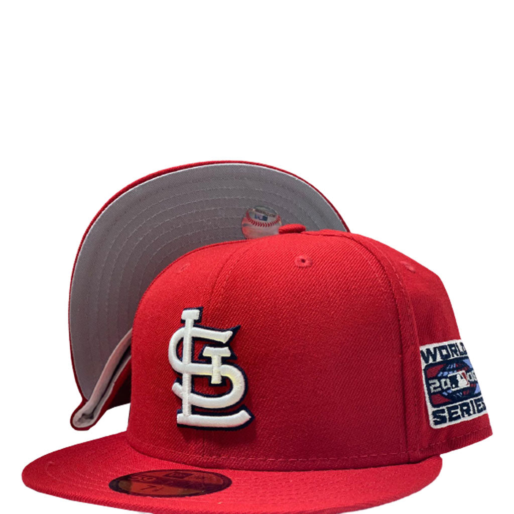 St. Louis Cardinals 2006 World Series Red Gray Brim New Era Fitted Hat