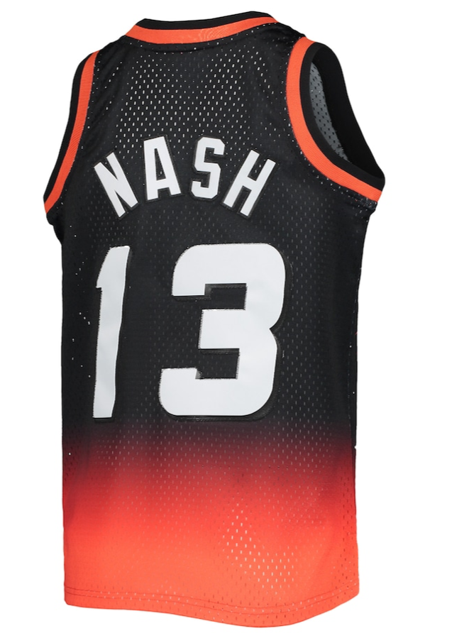 PHOENIX SUNS 1996 STEVE NASH FADEAWAY MBA MITCHELL & NESS SWINGMAN JERSEY
