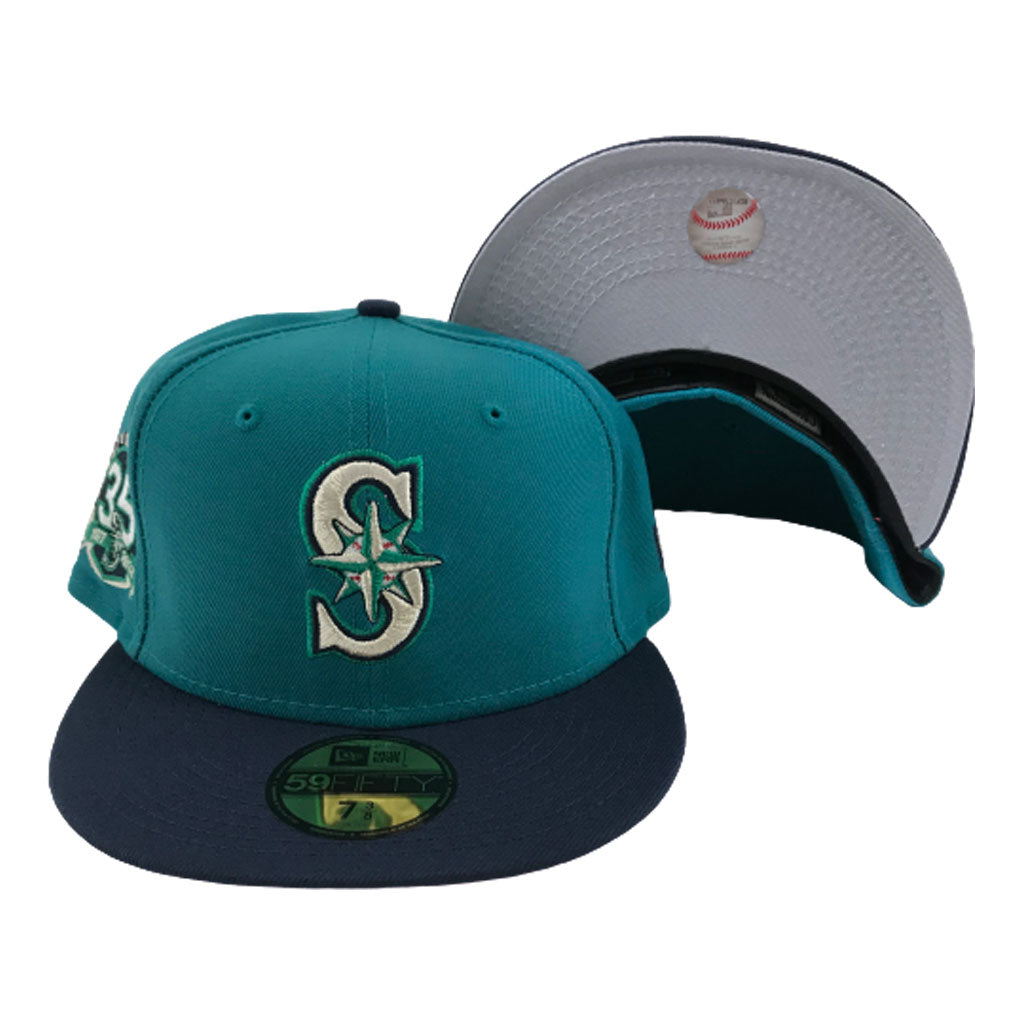 New Era 59FIFTY Seattle Mariners 35th Anniversary Patch Fitted Hat 7 1/4