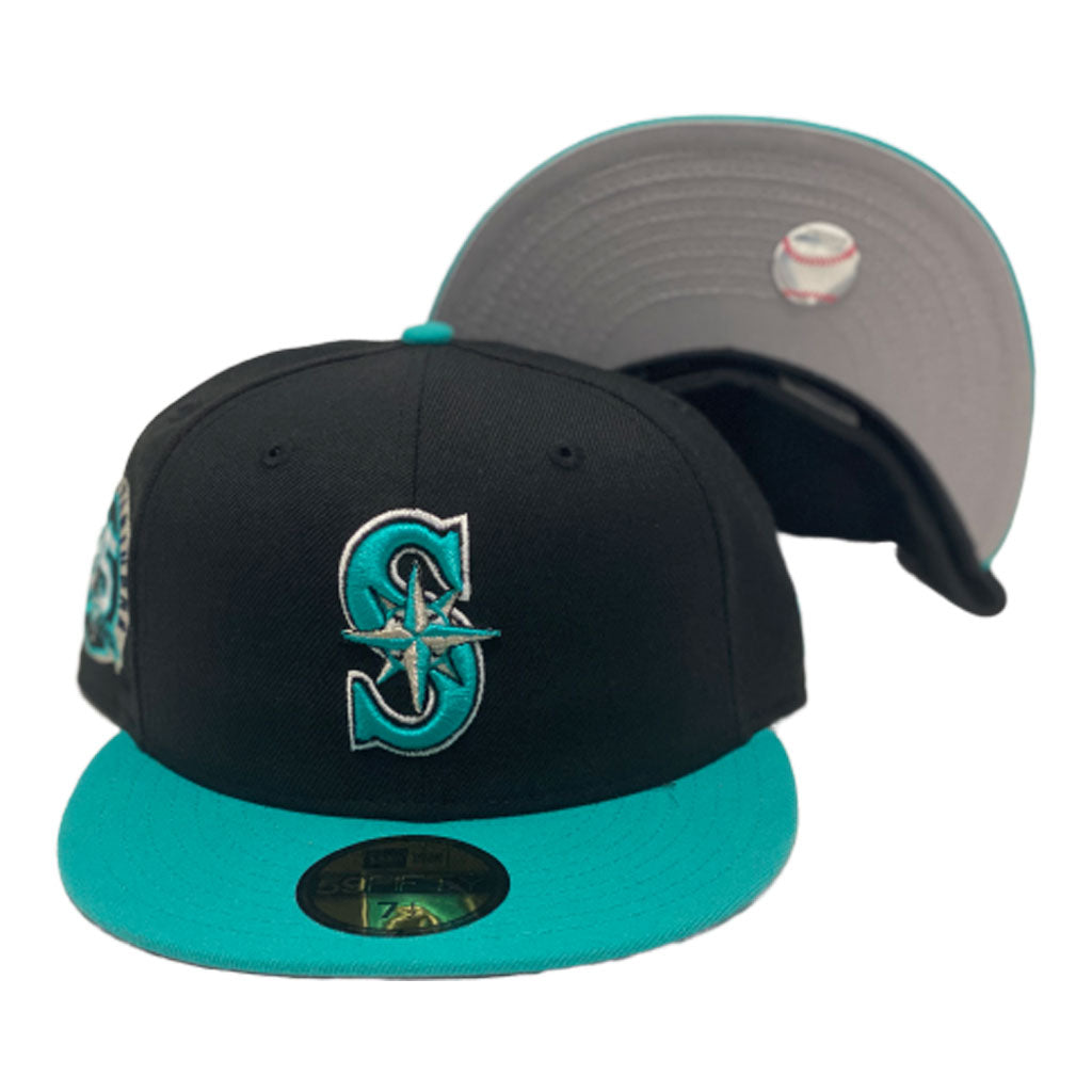 Seattle Mariners 35th Anniversary Black / Teal New Era 59Fifty Fitted Cap
