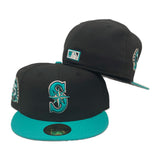 Seattle Mariners 35th Anniversary Black / Teal New Era 59Fifty Fitted Cap