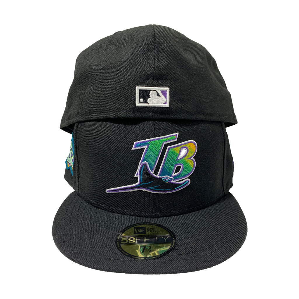 TAMPA BAY RAYS ALL BLACK FITTED CAP