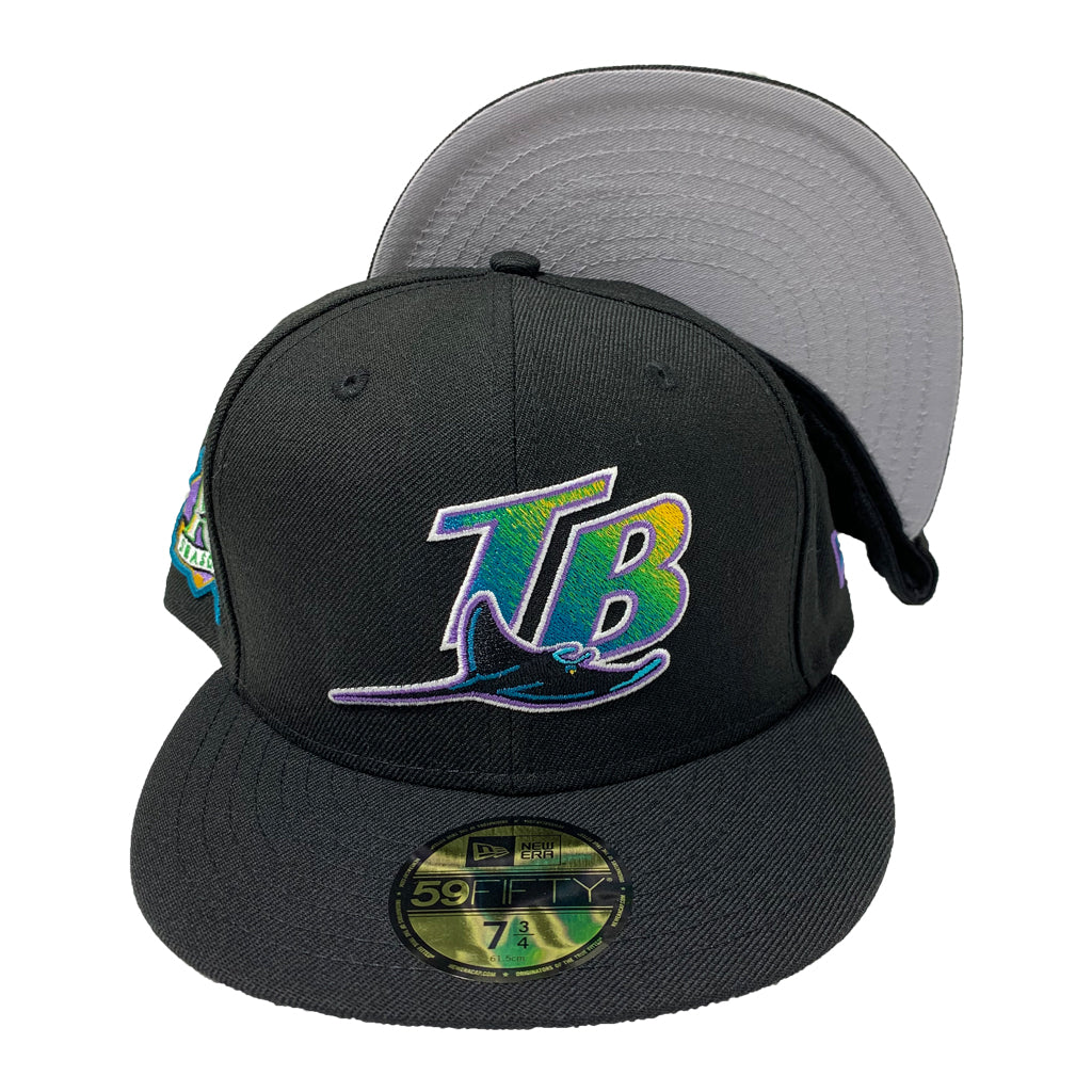 TAMPA BAY RAYS ALL BLACK FITTED CAP