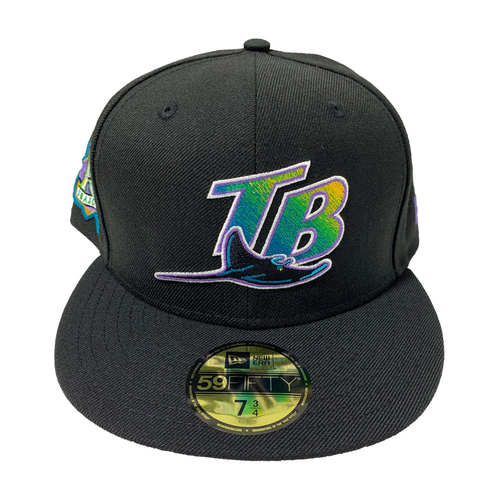 TAMPA BAY RAYS ALL BLACK FITTED CAP