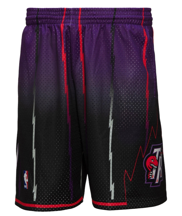 TORONTO RAPTORS FADEAWAY 1998 NBA MITCHELL & NESS SWINGMAN SHORTS
