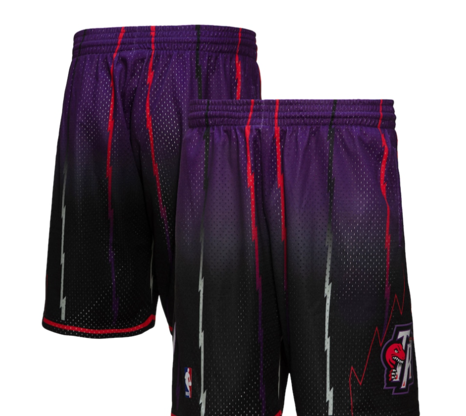 TORONTO RAPTORS FADEAWAY 1998 NBA MITCHELL & NESS SWINGMAN SHORTS