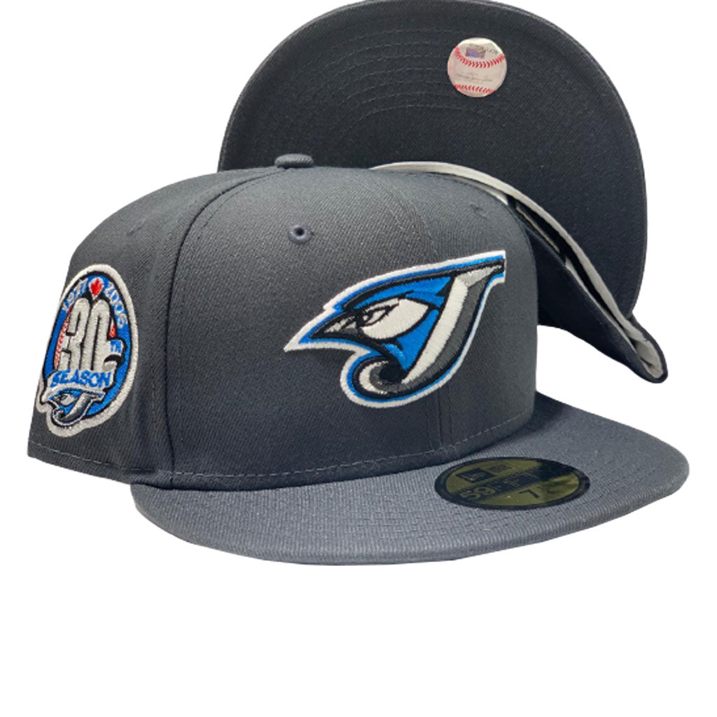 Toronto Blue Jays  30th Season Dark Gray New Era Fitted Hat